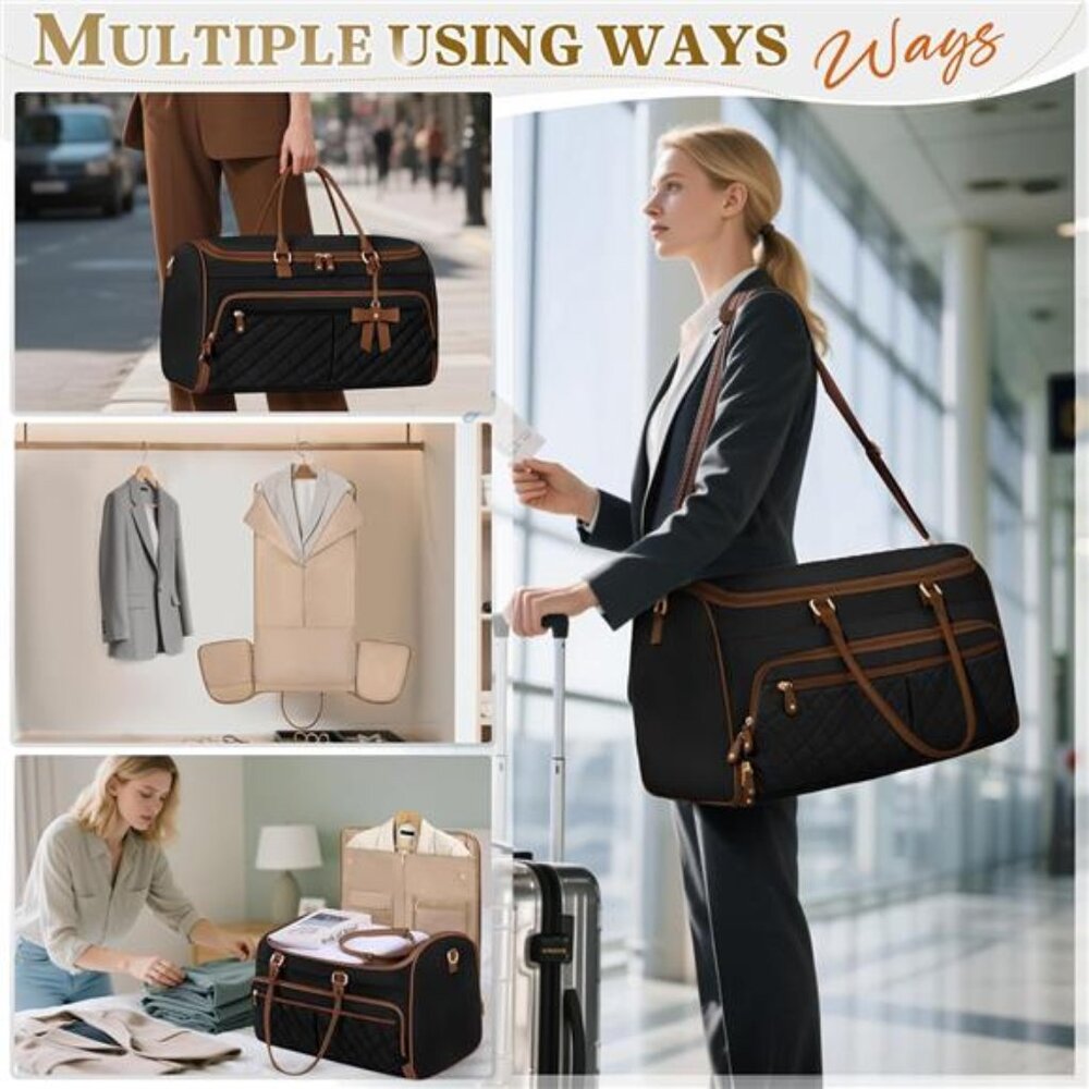 Women's Travel Bag Convertible Garment Duffle Bag - Picture 6 of 6